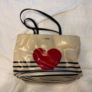 Kate Spade - Yours Truly Heart Stripe Hallie Tote